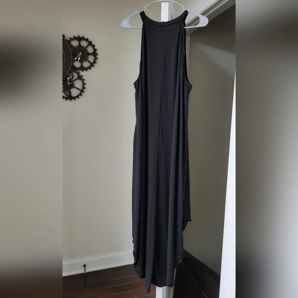 Black Rainbow Panel Sleeveless High-Low Maxi Dress Size 20 NWT - Picture 5 of 5